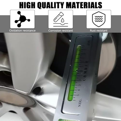 Ohleats Adjustable Magnetic Gauge Tool (White) | Camber Castor Strut Wheel Alignment Instrument, Automotive Magnetic Castor Tire Gauge, For Most Cars Trucks RVs - color: White