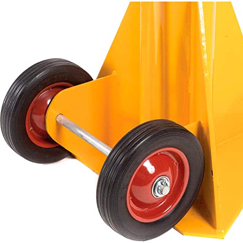 Global Industrial 100,000 Lb. Static Capacity Heavy Duty Trailer, Yellow | Stabilizing Jack Stand, 50000 lb. Lifting Capacity, 39-1/2" to 51" Height Adjustment, Steel
