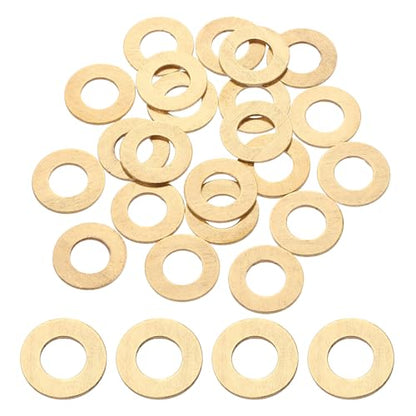 PATIKIL M8 Brass Flat Washer, 50 Pcs 8mm ID 16mm OD 1mm Thick Metric Washers Metal Sealing Gasket Ring for Screws Bolts Factories Home Outdoor Projects - size: M8 x 16 x 1mm
