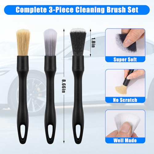 Car Wash Detailing Kit Cleaning Set with Foam Gun Sprayer, Long-Handle Brush, Large Wash Mitt, Towels, Complete Interior & Exterior Car Washing Supply Set (Blue) - color: Blue