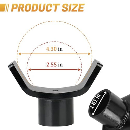 Bottle Jack Adapter Saddle for RV, Trailer & Truck, Square Axle Tube Cradle | Heavy Duty Steel Lifting Saddle for 2", 3", 4" Round & Square Shaft Tubes, 12ton Bottle Jack Accessories