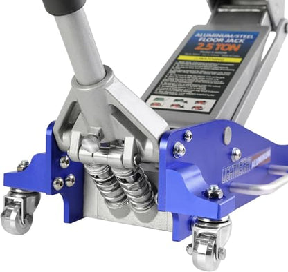 2.5 Ton Low Profile Floor Jack, Heavy Duty Steel Racing Floor Jack with Dual Pistons Quick Lift Pump, Lifting Range 3.7"-18.7", Professional Hydraulic Car Jacks 2.5 Ton/5000 LBS Capacity, Grey - color: Grey - 2.5 Ton(Dual Pump), Lift 3.7"-18.7"