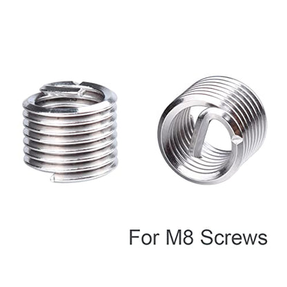Wolfride 30PCS M8 Helicoil Kit M8 x 1.25mm Thread Repair Kit Thread Restoring Kit