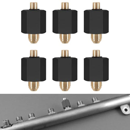Bonbo 9864A 9864 Diesel Rail Fuel Injector Block Off Cap Tool Set, Fuel Pressure Test Adapter Kit for 2007-2018 Dodge Ram Cummins 6.7L, and 2006-2010 GMC Chevy Duramax 6.6L LBZ LMM, 6-PCS Set