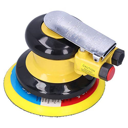 5 Inch Pneumatic Polisher Air Sander 10000RPM, Dual Action Buffing Machine & Grinding Tool Kit for Wood Metal Fiberglass, Auto Detailing Car Paint Finish