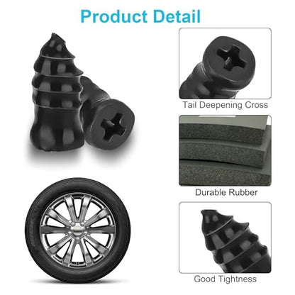 Linkstyle 60PCS Tire Plug Kit, Flat Tire Repair Rubber Nails Kit for Car Truck ATV Tyre Puncture Repair - size: 30 Small and 30 Large Tire Plug Screws