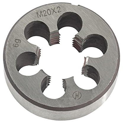 M20 x 2.0 Metric Tap and Die Set, M20 X 2.0mm HSS Machine Thread Tap and M20 X 2mm Alloy Tool Steel Round Thread Die Right Hand - size: M20x2mm