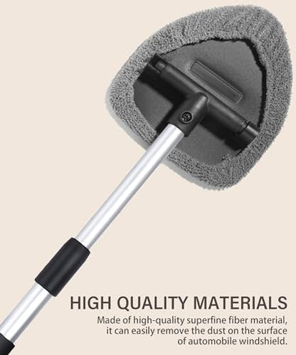 bylikeho Windshield Cleaner Inside,Car Window Cleaner,Car Cleanser Brush,Car Accessories Car Cleaning Supplies Tools,Car Cleaning Kit with Extendable Handle,Microfiber Cloth,Spray Bottle,Fits All Cars