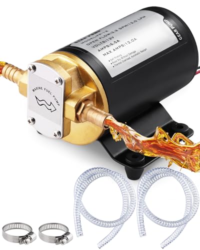 12V Oil Extractor Pump, 3.2GPM Electric Gear Oil Pump, Oil Transfer Pump for Engine Oil, Gear Oil, Trans Fluid Change, Boat Oil Drain Pump Scavenge Pump for Car, Truck, Mower, Marine