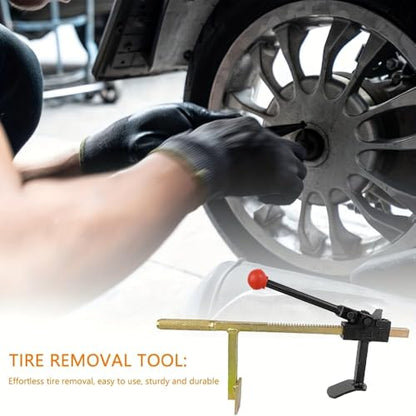 Small Manual Tire Changer & Bead Breaker Tool (Max 180mm/7), Portable Motorcycle Tire Removal Tool for E-Bike, Scooter & ATV, Heavy Duty Steel Rim Protector & Bead Buster