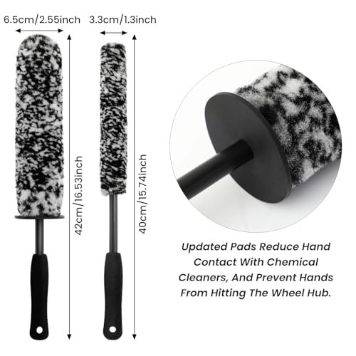 5PCS Wheel Cleaner Brush Kit, Tire Brushes, Rim Cleaner Brush,Car Detailing Brushes, Car Wash Tools for Wheels and Tires No Spatter - color: 5pcs