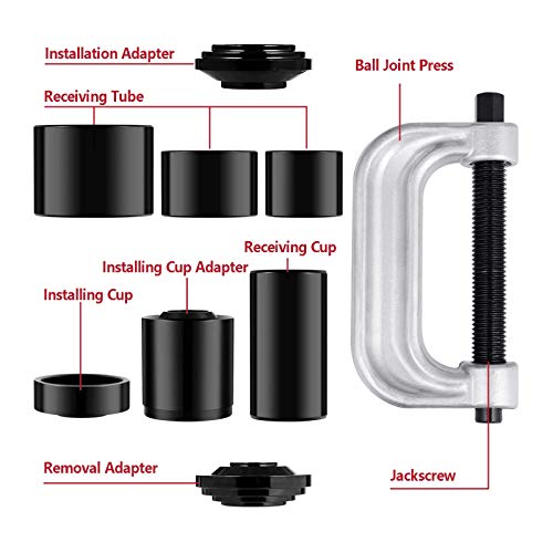 4 in 1 Ball Joint Service Tool Kit 2WD & 4WD Remover Installer with 4-Wheel Drive Adapters