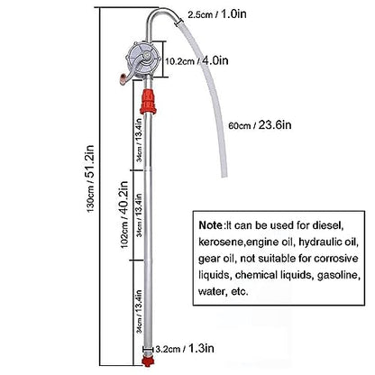 LYCARESUN 15 to 55 Gallon Drum Pump, Aluminum Barrel Pump Liquid Transfer, Siphon Barrel Pump for Diesel, Kerosene, Hydraulic Fluid - style: Aluminium