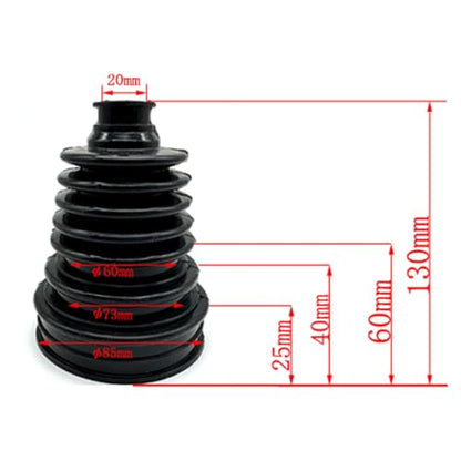 Small Shaft Universal CV Boot Kit,Upgrade Thick Silicone,Black | Fits 99% of cars,Oil & heat resistant,Tear-resistant,Dust & grit proof,Extra durable,flexible - color: Black