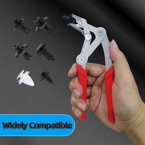 Car Clip Pliers Auto Fastener Clip Removal Plier for Trim Clips Rivets | Trim Removal Tool Automotive Panel Clip Removal Tool Professional Clips Without Damage, Easy One-Hand Operation