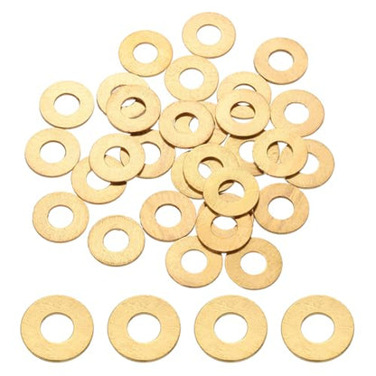 PATIKIL M6 Brass Flat Washer, 50 Pcs 6mm ID 14mm OD 1mm Thick Metric Washers Metal Sealing Gasket Ring for Screws Bolts Factories Home Outdoor Projects - size: M6 x 14 x 1mm