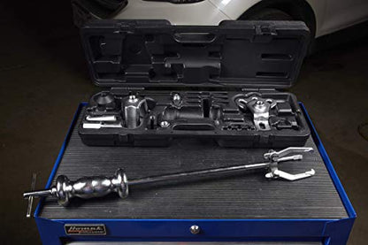 OTC 4579 9-Way Slide Hammer Puller Set with 5 lb. Chrome Plated Hammer, Multiple Puller Attachments Suitable for a Wide Variety of Pulling Jobs, and a Sturdy Blow-Molded Carrying Case