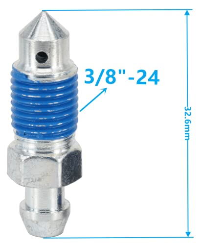 4-Piece Speed Bleeder Kit - Quick Bleeders with Dust Caps, 3/8"-24 x 32.6mm, H9402-4, 12701, 13901, 6858, 639590,639600 - size: 3/8"-24 - 32.6mm (4 PCS)
