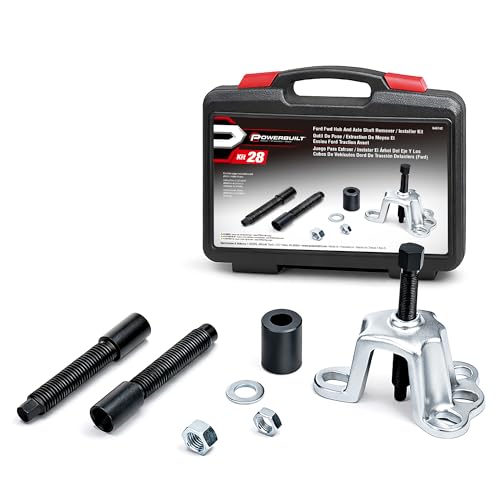 Powerbuilt Front Hub Remover and Installer Kit, Ford and Mercury, Remove Hubs and Axle Shafts, Install Tube and Tools Set, Storage Case - 648742 - style: Ford and Mercury