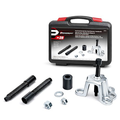 Powerbuilt Front Hub Remover and Installer Kit, Ford and Mercury, Remove Hubs and Axle Shafts, Install Tube and Tools Set, Storage Case - 648742 - style: Ford and Mercury