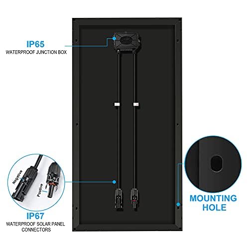 ACOPOWER 12V 200W Mono Solar Panel for 12V Battery Charging,Singel Panel Only,Off-Grid System(2 * 200W) - size: 200W 2-Pack