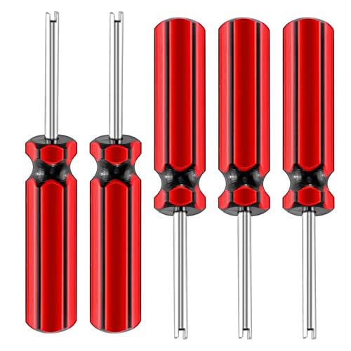 5 Pcs Valve Core Removal Tool,Car Tire Valve Stem Removal Tool | Universal Motorcycle Truck Bike Screwdriver Tire Repair Install Tool for All Standard Valve Cores