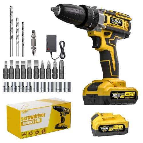 Wireless impact wrench, lithium-ion impact wrench with charger, portable fast charging tool - suitable for home and car maintenance (锂电钻电池*1) - style: 1 Drill Li-ion Battery