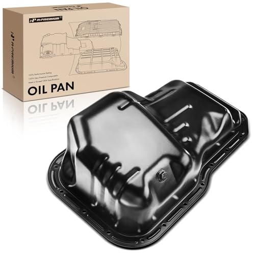 A-Premium Engine Oil Pan Sump with Drain Plug Compatible with Toyota Camry 1992-2001, Solara 1999-2001, 2.2L