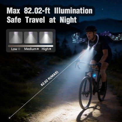 LED Reading Light with Bluetooth Speaker,Bendable Neck Light 2600mAh | Book Light,5.7oz adjustable angle,5 modes 80H+,500 lumens rechargeable,for camping hiking Knitting reading repairing,Purple - color: Purple