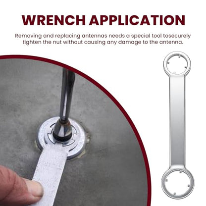 ETZ Antenna Removal Tool and Nut Wrench Set, 2 Pieces | 4 Sizes 3/4" to 1-1/4", Solid Steel Pin-Type, Bezel Disassembly, Anti-Scratch Design, Automotive Maintenance Hardware