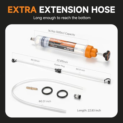 FOUR UNCLES Fluid Extractor & Filling Pump for Easy Oil Change - size: 500cc(58cm hose)