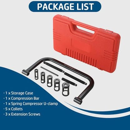 DASBET Valve Spring Compressor C Clamp Service Kit Valve Spring Removal Tool with C Clamp for ATV, Car, Motorcycle, Small Engine Vehicle Equipment - color: Red