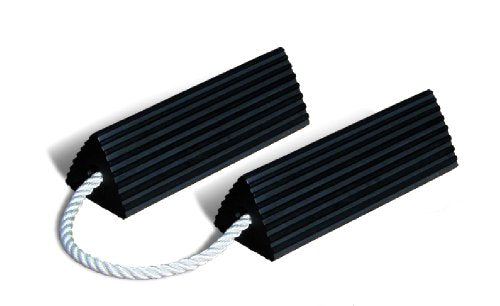 Roadblock RC5521-P Rubber Triangular Wheel Chock, Black, 21" Length, 5" Width, 4.33" Height (Pair)