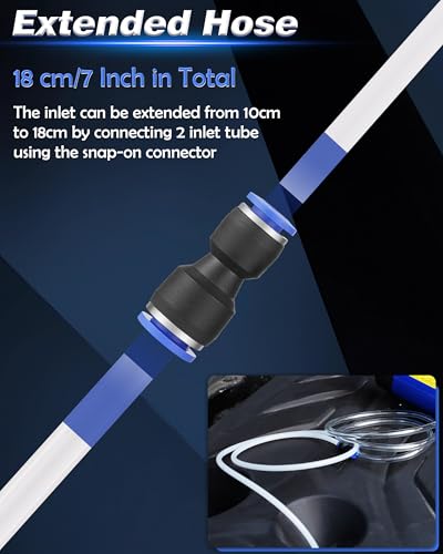 12V Oil Extractor Pump 100W, Engine Oil Extractor Pump for Oil Change, Self-Priming Oil Transfer Pump for Motor Oil, Transmission Fluid, Electric Fluid Transfer Pump for Car, Mower, Boat