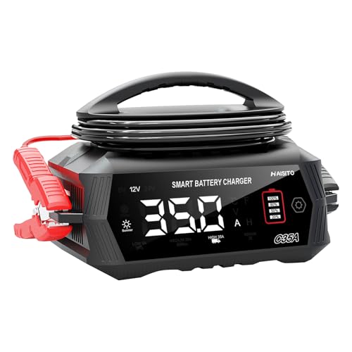 35 Amp Battery Charger, 6V/12V/24V Smart trickle Charger,car Battery Charger,Lithium, Lifepo4, Lead Acid (AGM/Gel/SLA...) Battery maintainer, desulfurizer, for:car, Boat, Motorcycle,Lawn mowers..