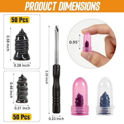 101PCS PCS Tire Repair Rubber Nail, Vacuum Tire Repair Kits Spiral Rubber Nails, Tire Screw Plug Fast Tool Self Service Tire Repair Nail for car, Motorcycle, Truck, Tractor Tire Puncture Repair | tire repair plugs kit for car, motorcycle, truck, tractor N