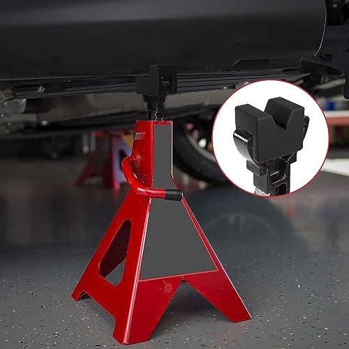 Seven Sparta 4 Pcs Jack Pads for Jack Stand/Floor Jack (Cube Round, 4) | Round and V Shape Fit Most Jacks Stands & Floor Jacks, Heavy Duty Rubber,Anti-slip Surface,Protect Pinch Welds&Frame Rails - style: cube round