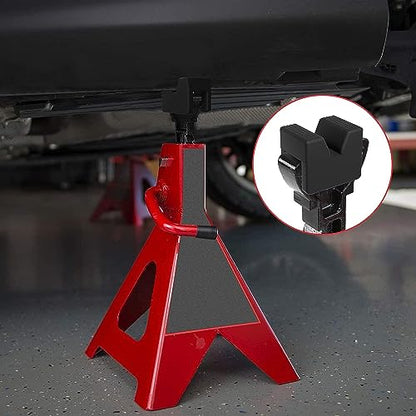 Seven Sparta 4 Pcs Jack Pads for Jack Stand/Floor Jack (Cube Round, 4) | Round and V Shape Fit Most Jacks Stands & Floor Jacks, Heavy Duty Rubber,Anti-slip Surface,Protect Pinch Welds&Frame Rails - style: cube round