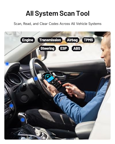TOPDON Carpal-US OBD2 Code Reader Bluetooth, All System OBD2 Scanner for iOS & Android, Vehicle Health Check, 6 Maintenance Services, Smog Check, Repair Guide, 1 Year Free Update