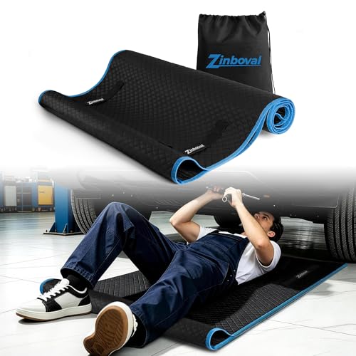 Magic Rolling Creeper Mat 58''x28'' Portable Mechanic Mat for Working Under Car Folding Repairing Pad Automotive Creeper for Car, SUV & Pickup Truck-Blue - color: blue