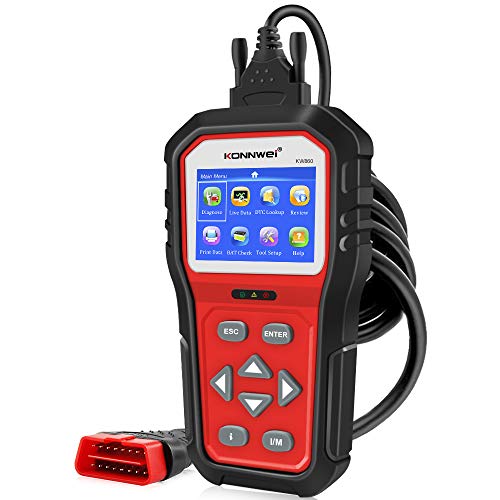 KONNWEI KW860 OBD2 Scanner Car Code Reader Diagnostic Scan Tool with Enhanced Live Data Stream and Upgraded Graphing Battery Status Check Function - color: KW860
