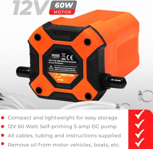 VViViD Oil Extractor Pump, Easy Oil Change or Scavenge from Car, Truck, Motorbike, Boat, RV, Lawnmower, etc.