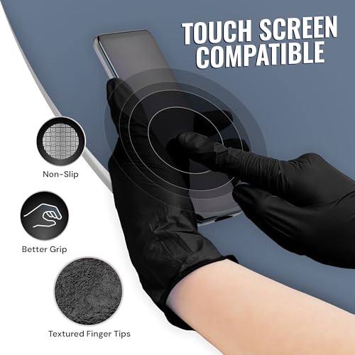 Reli. Black Nitrile Gloves, Large (250 Pack) | Heavy Duty Disposable Gloves | Powder Free, Latex Free, Food Safe | Single-Use | Premium Nitrile Rubber Material for Mechanic, Cleaning, Cooking