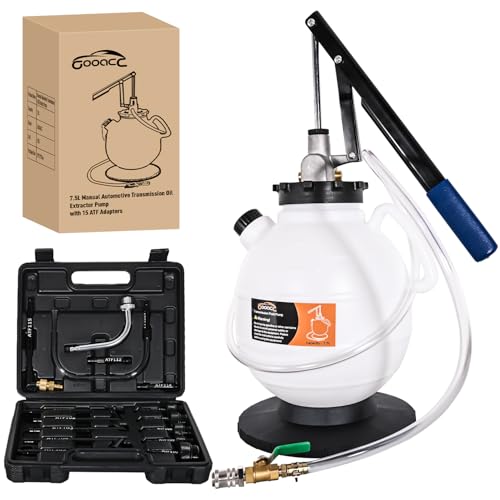 GOOACC Transmission Fluid Pump Kit 7.5L Automotive Manual Oil Pump Extractor ATF Refill Dispenser Transfer Pump with 15 ATF Filler Adapters 2Gal Oil Filling Filler System Fluid Extractor Pump Tool Kit - size: 7.5L