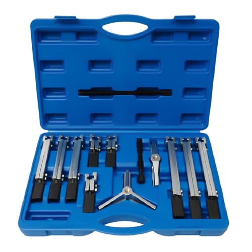 13pcs Gear Puller Set 2/3 Jaw Bearing Flywheel Puller Kit with 9 Pull Claws Heavy Duty Pulley Gear Bearing Flywheel Removal Tool for Automotive & Mechanical Repair (Blue) - color: Blue