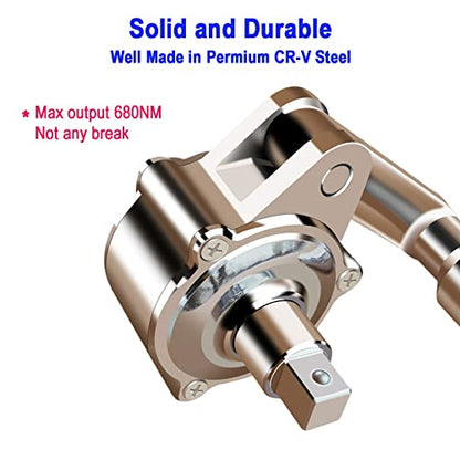 Torque Multiplier, Heavy Duty Torque Multiplier Wrench Set for Lug Nut Remover 1/2 Driver 1:16 Labor Saving Wrench