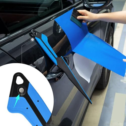NEWISHTOOL 2 PCS Window Tint Squeegee Side Swiper Squeegee Magnet PPF Tools | Fixed TPU Rubber Blade, All-Purpose Scraper for Film Installing, Glass Cleaning Water Remove, Water Blade Wiper Tint Tools