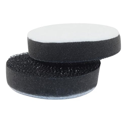 6 Pack 2 Inch Hook and Loop Foam Buffering Pad, Black | Soft Foam, Sponge Cushion Buffer, No Hole, Backing Pad for Sanding - size: 2 Inch