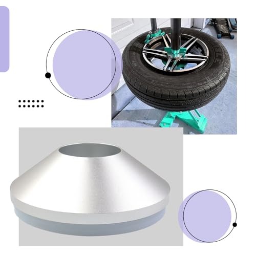 Manual Tire Wheel Changer Centering Cone, Fit for Most Passenger Car Truck, Billet Aluminum Upgrade Wheel Balancer Hold Down Cone Compatible with 1.67" Diameter Center, Fit Up to 4.4" Hub Opening - size: Large