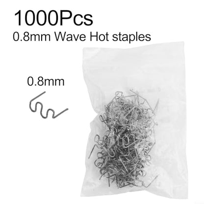 1000Pcs 0.8mm Wave Plastic Welding Staples for Hot for stapler Kit Car Bumper Repair Stainless Steel